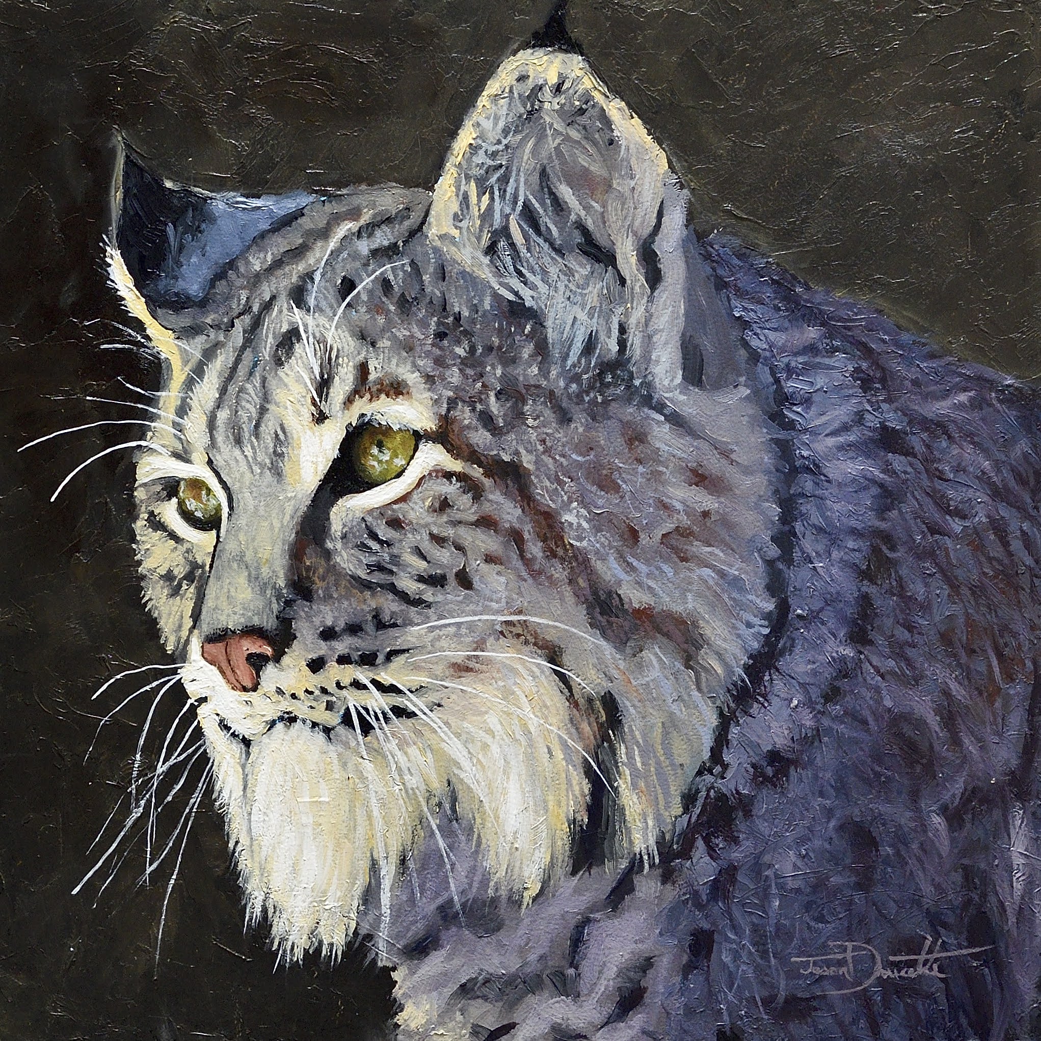 The Gaze – BobcatOil on cradled panel12×12$360.00 CAD