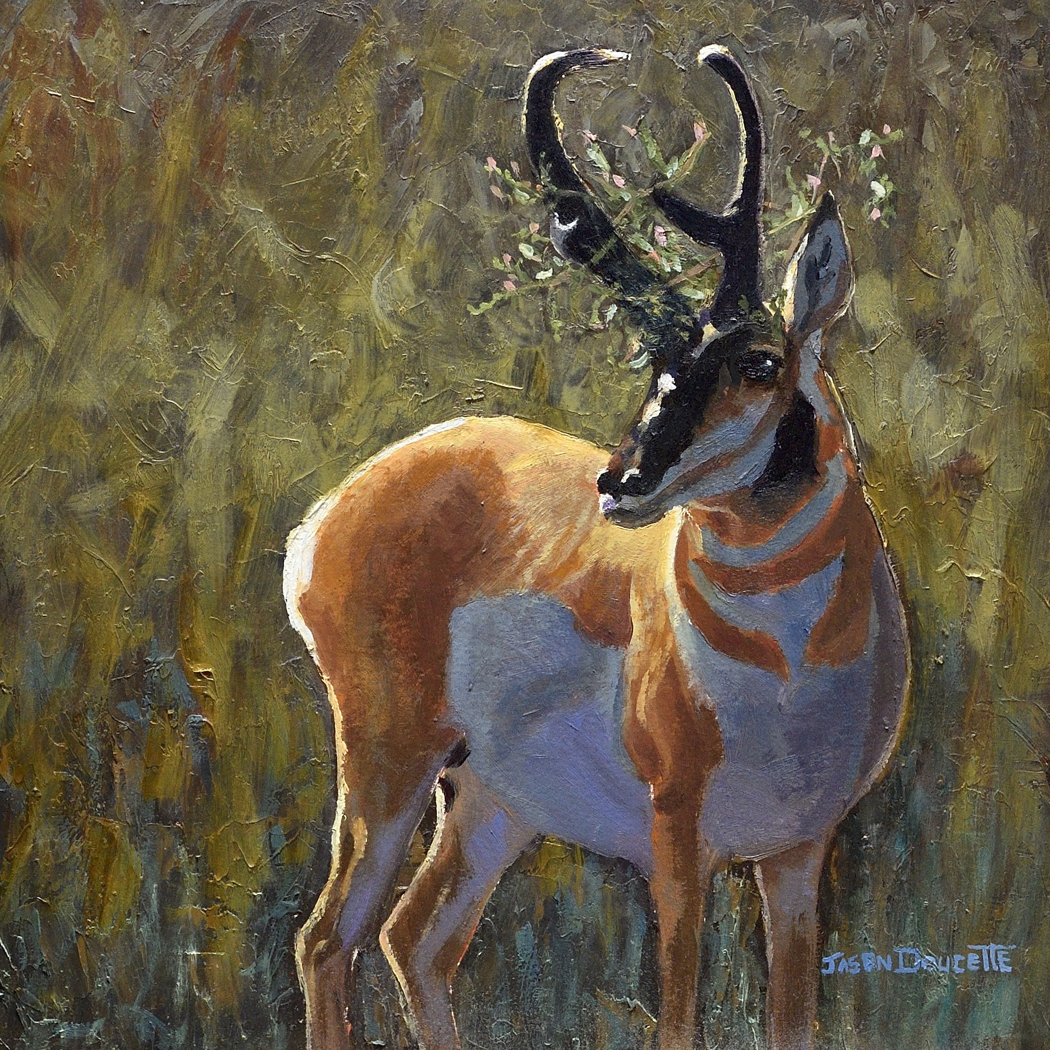 Prairie Royalty – PronghornOil on cradled panel12×12$360.00 CAD